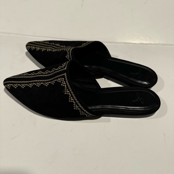 Joie Adia Mules Embroidered Pointed Toe Flats Shoes Size 37 - Picture 7 of 12